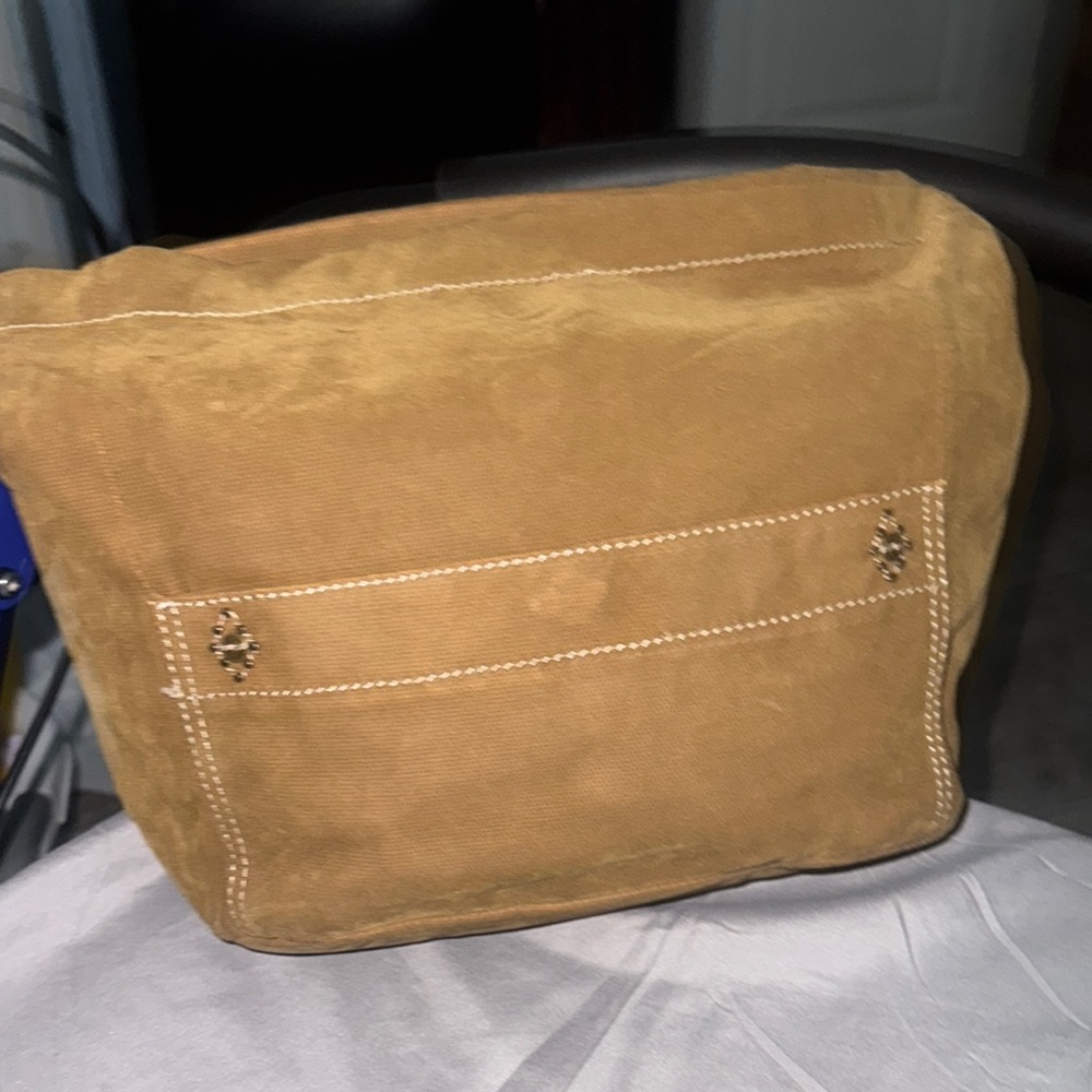 Fossil Brown Corduroy Shoulder Bag With Leather Strap EUC - Picture 2 of 9